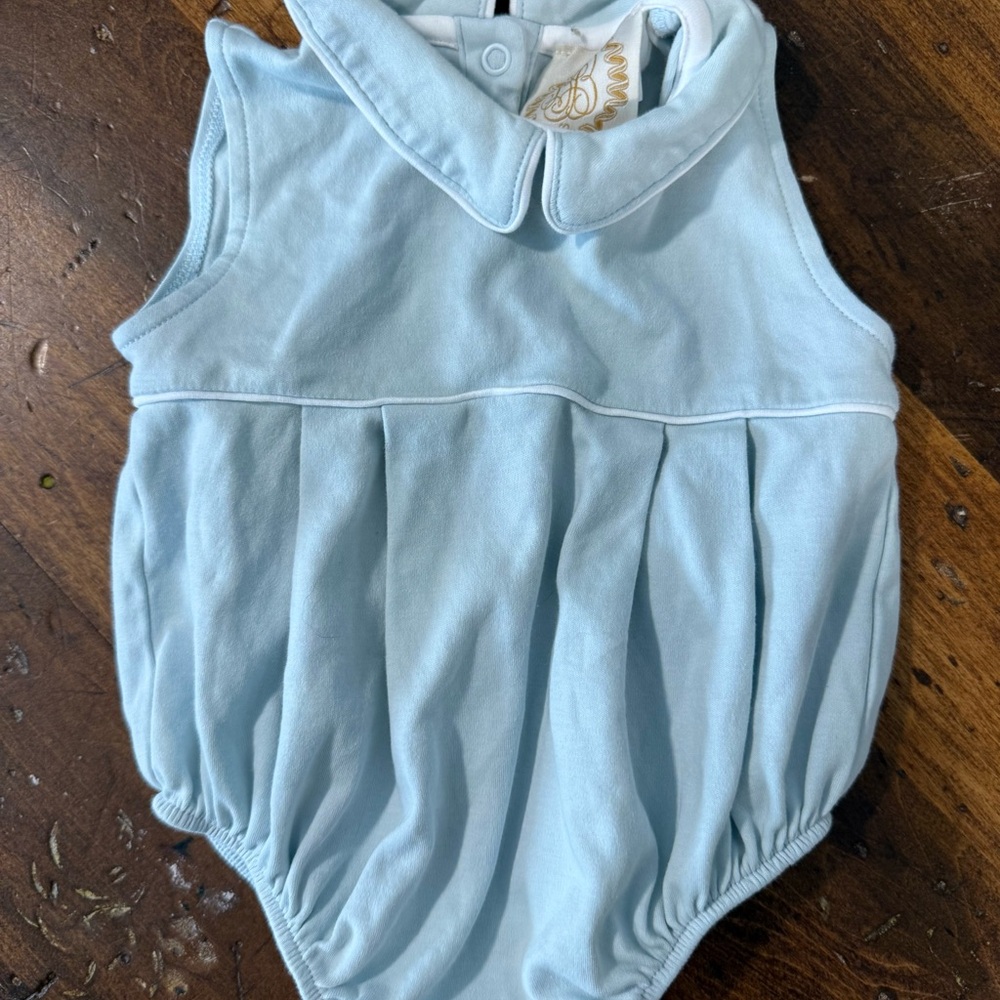 The Beaufort Bonnet Company Soft Blue Baby Outfit